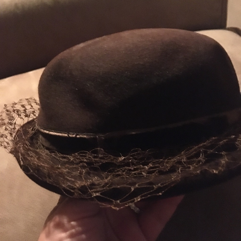 Beautiful chocolate brown antique hat